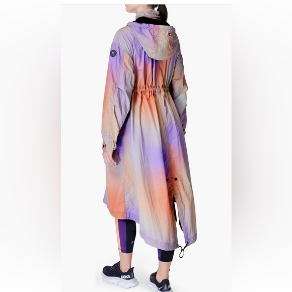 Sweaty Betty NWT Jet Longline Lightweight Boho Ombré Midi Nylon Jacket medium - Picture 7 of 16